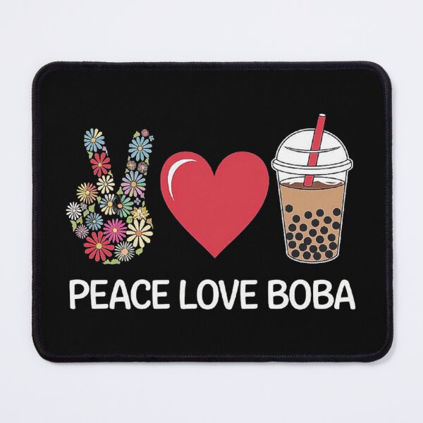 Item preview, Peace Love and Boba Bubble Tea Art Design designed and sold by love3617.