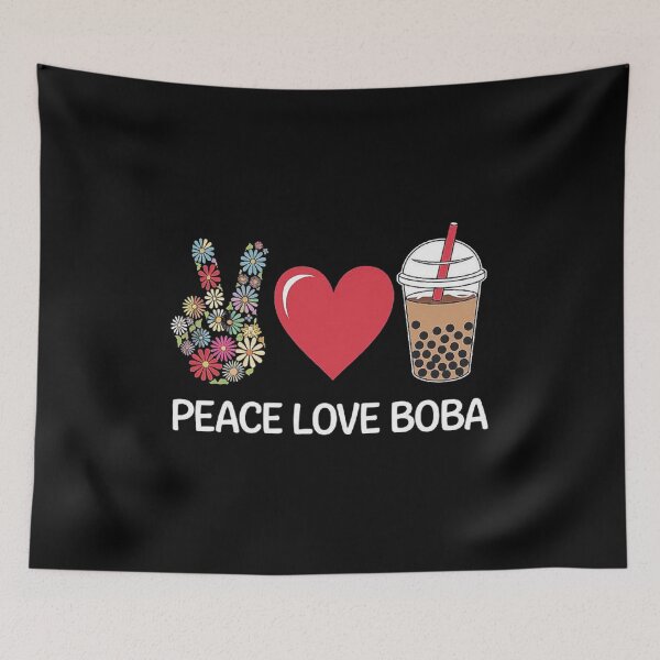 Item preview, Peace Love and Boba Bubble Tea Art Design designed and sold by love3617.