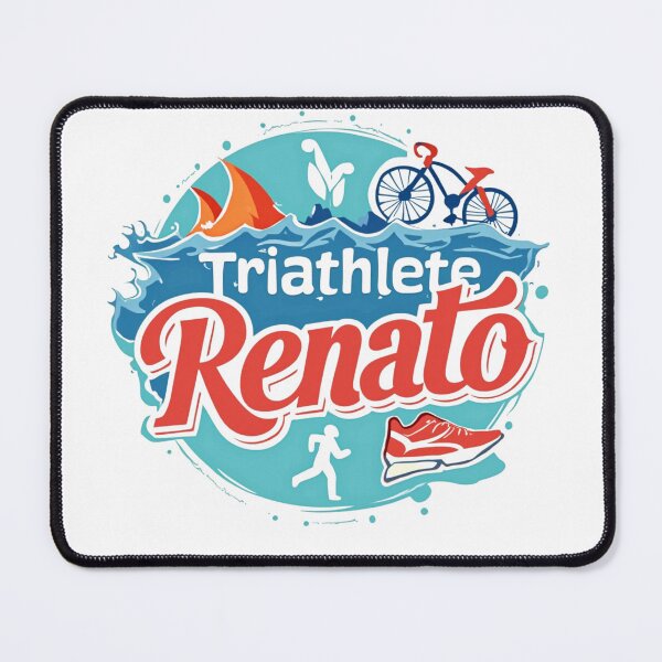 Item preview, Dynamic Triathlete Renato - Swim, Bike, Run designed and sold by Triathlongram.