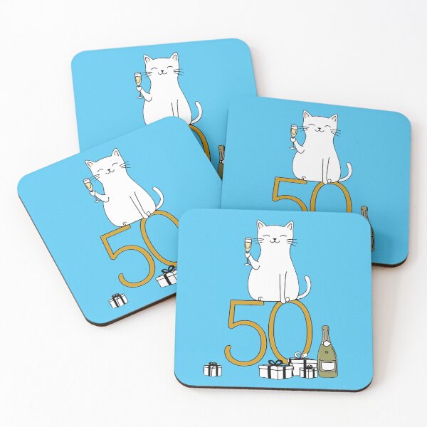 Item preview, 50th birthday cat, fifty designed and sold by MiowandMolly.