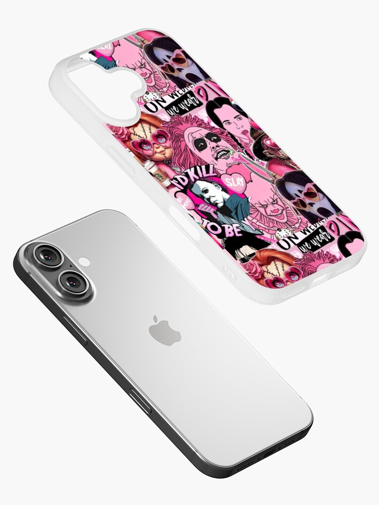 Pink horror collage  iPhone Case