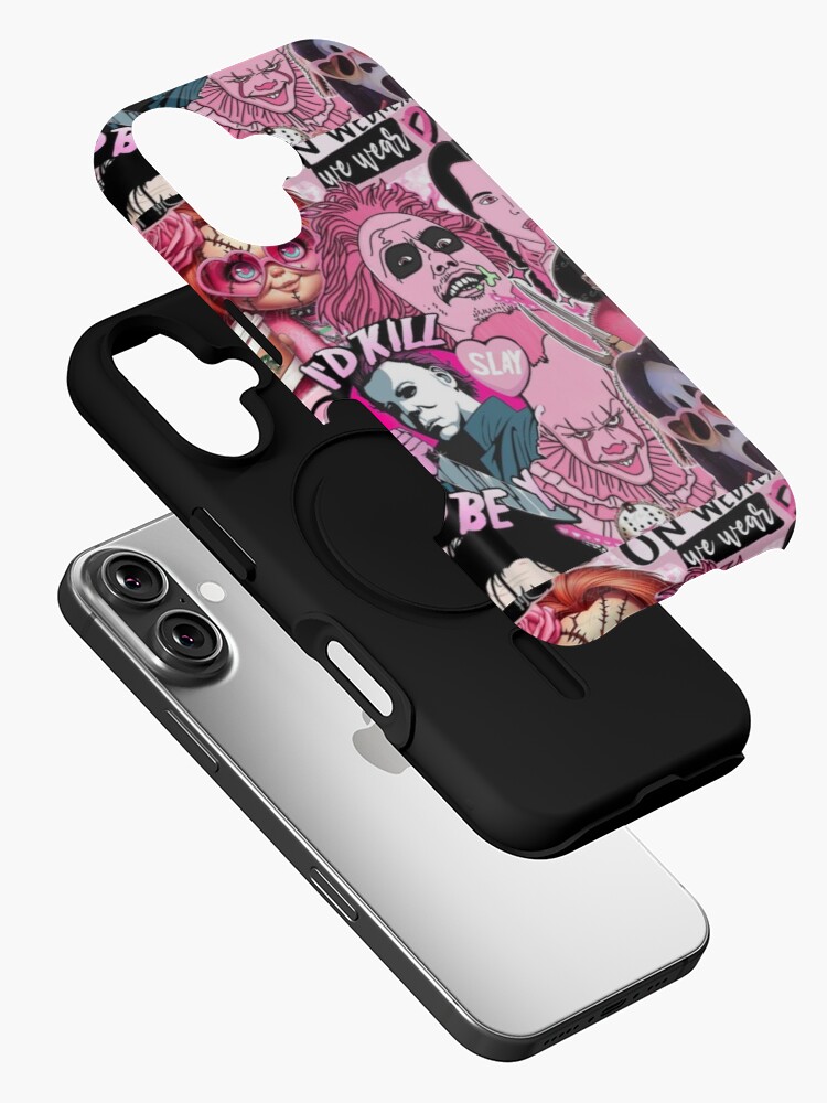 Pink horror collage  iPhone Case