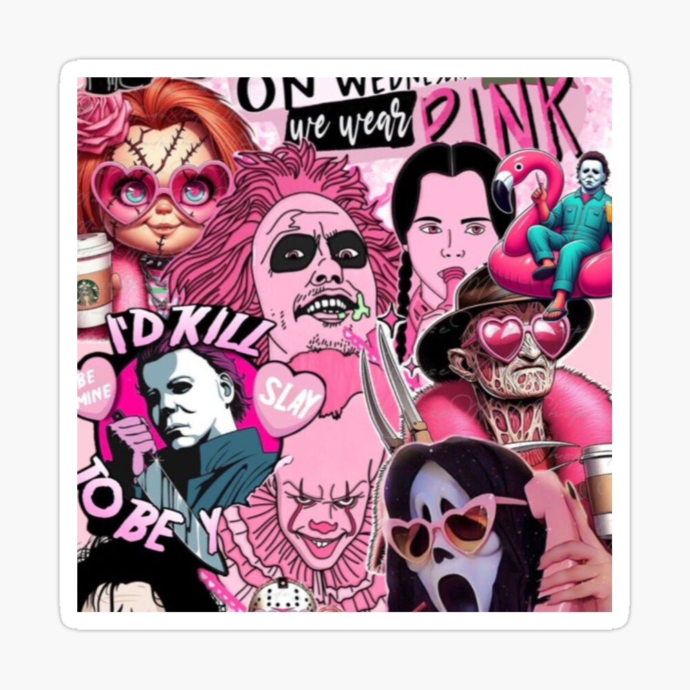 Pink horror collage  iPhone Case