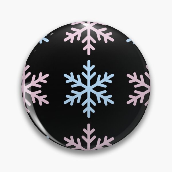 Item preview, Pink and pale blue snowflakes on black background designed and sold by Topmel.