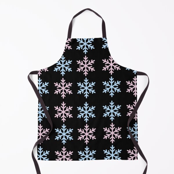 Item preview, Pink and pale blue snowflakes on black background designed and sold by Topmel.