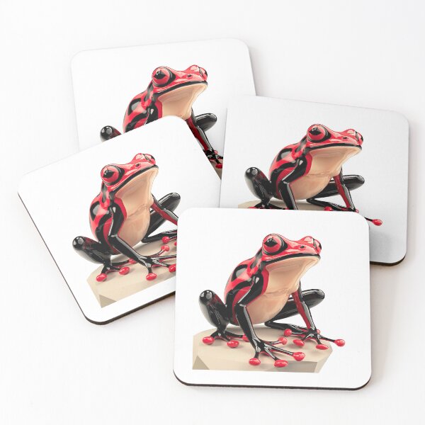 Item preview, Red and Black Frog designed and sold by PING 999 STUDIO.