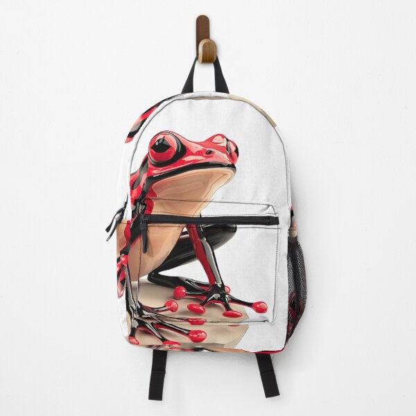 Item preview, Red and Black Frog designed and sold by PING 999 STUDIO.