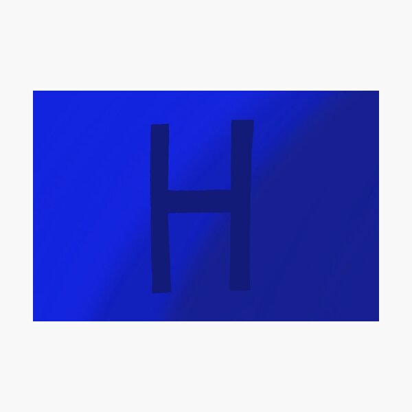 Item preview, Dark Blue H with Gradient Background designed and sold by MusicQueen17.