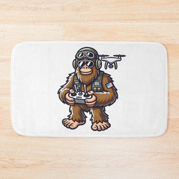 Item preview, Bigfoot as a drone pilot flying a drone designed and sold by BrinaandPops.