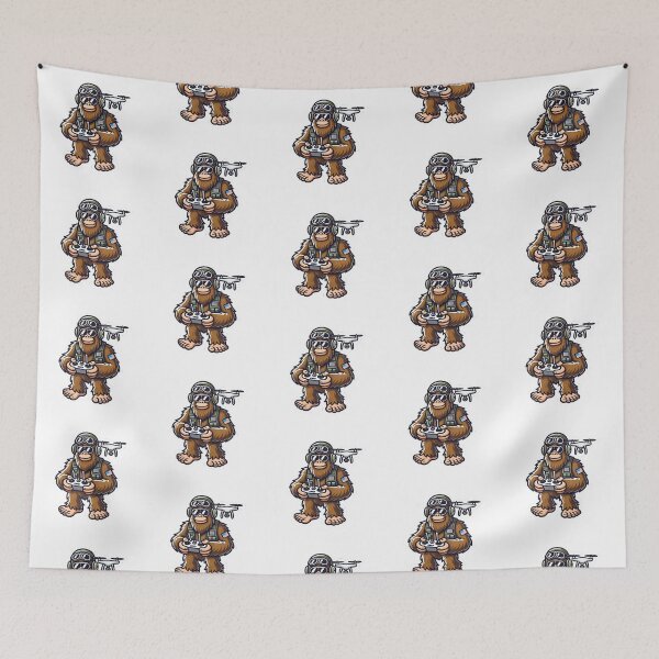 Item preview, Bigfoot as a drone pilot flying a drone designed and sold by BrinaandPops.