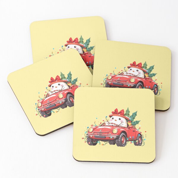 Item preview, Snowy Joyride Kawaii Christmas Car & Snowman Driver designed and sold by kahida.