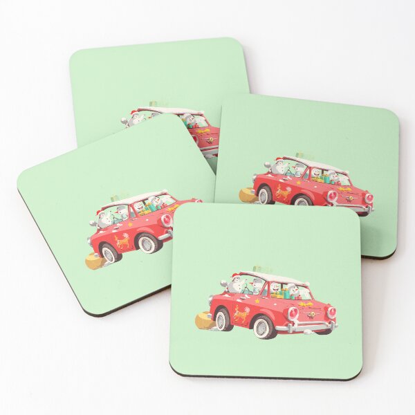 Item preview, Snowbound Cute Car Kawaii Christmas Delights designed and sold by kahida.