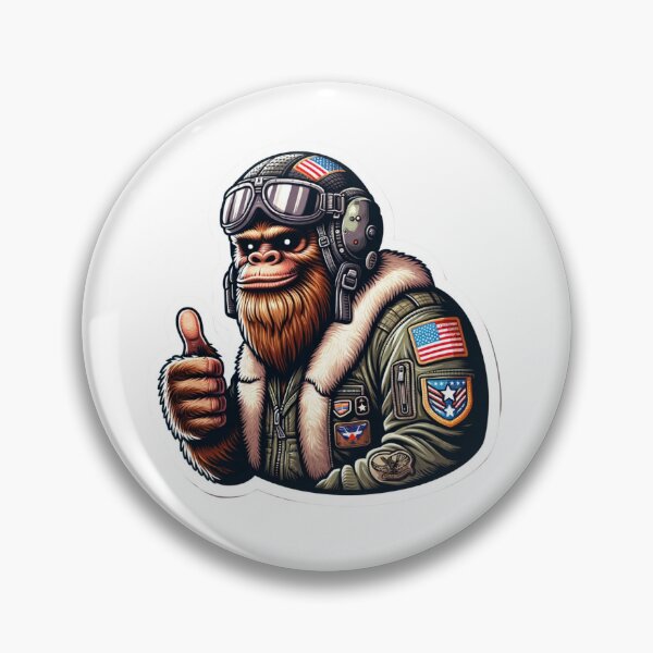 Item preview, Bigfoot as a top gun style pilot  designed and sold by BrinaandPops.