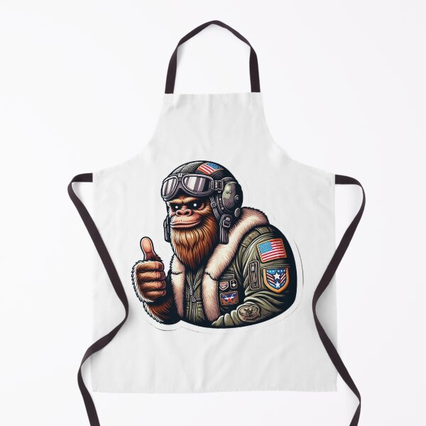 Item preview, Bigfoot as a top gun style pilot designed and sold by BrinaandPops.