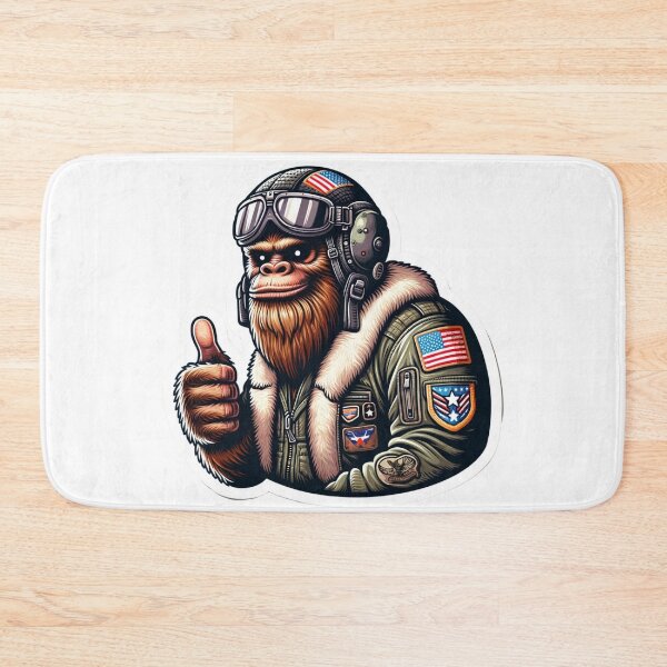 Item preview, Bigfoot as a top gun style pilot  designed and sold by BrinaandPops.