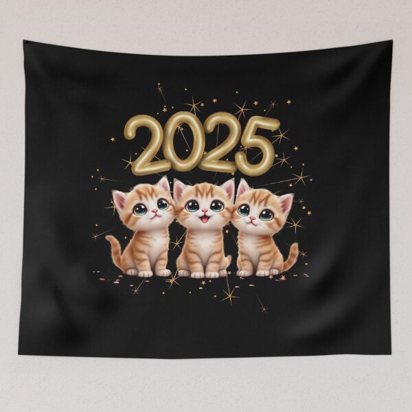 Item preview, Cat 2025 New Year designed and sold by Crazy Before Cats.