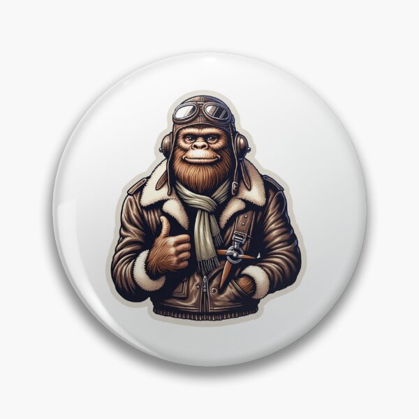 Item preview, Bigfoot as a vintage style pilot  designed and sold by BrinaandPops.