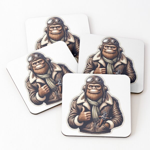 Item preview, Bigfoot as a vintage style pilot  designed and sold by BrinaandPops.