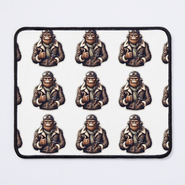 Item preview, Bigfoot as a vintage style pilot designed and sold by BrinaandPops.