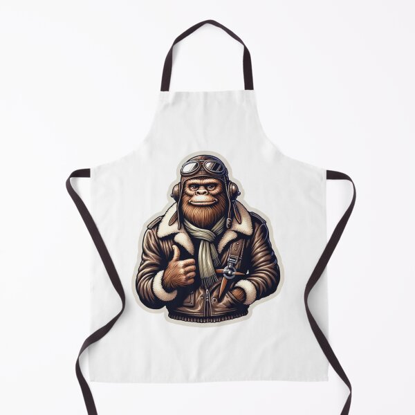 Item preview, Bigfoot as a vintage style pilot designed and sold by BrinaandPops.