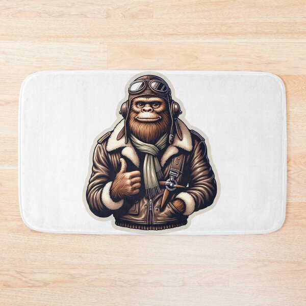 Item preview, Bigfoot as a vintage style pilot  designed and sold by BrinaandPops.