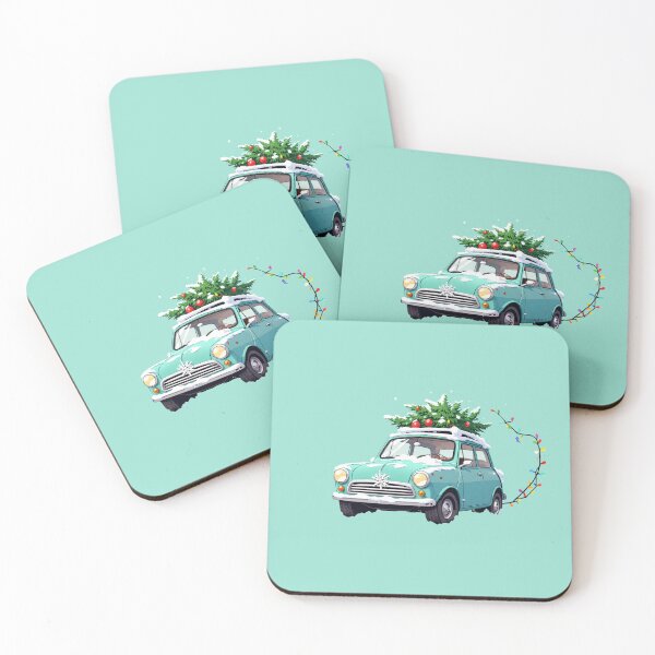 Item preview, Snowy Kawaii Caravan Twinkling Lights & Evergreen Delight designed and sold by kahida.