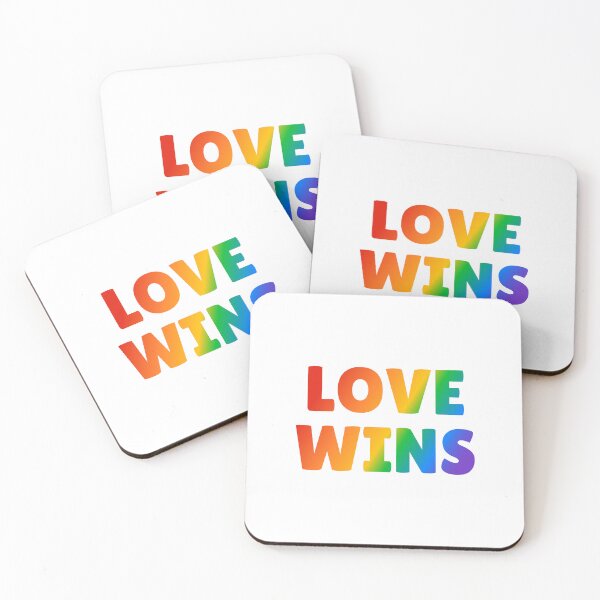 Item preview, Love Wins LGBT Rainbow Text   designed and sold by Inspirationmotivation.