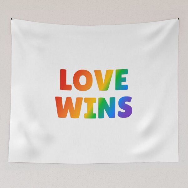 Item preview, Love Wins LGBT Rainbow Text   designed and sold by Inspirationmotivation.