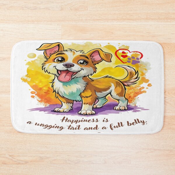 Item preview, Cheerful Pup: Happiness is a Wagging Tail designed and sold by gleefulme.