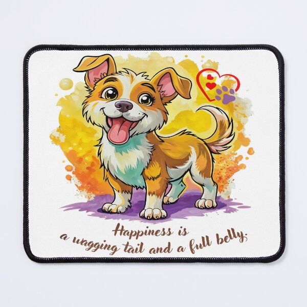 Item preview, Cheerful Pup: Happiness is a Wagging Tail designed and sold by gleefulme.