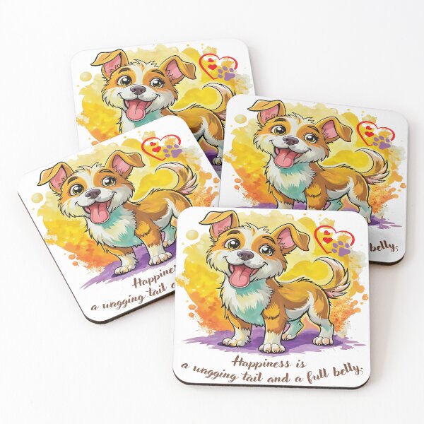 Item preview, Cheerful Pup: Happiness is a Wagging Tail designed and sold by gleefulme.