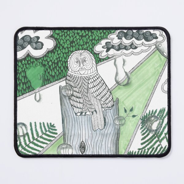 Item preview, Great Gray Owl outside my PNW window designed and sold by mycelialmusings.