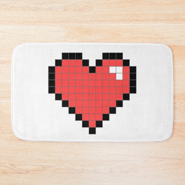 Item preview, Pixelated heart with outline, heart shaped black and red pixel designed and sold by AFernandesDSG.