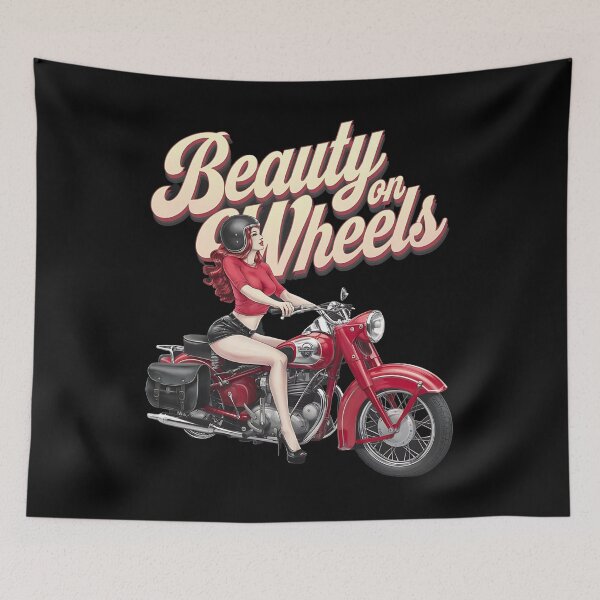 Item preview, Beauty on wheels - Just ride - Chopper garage - Bike garage - Pin-up chopper - Chopper garage - Pin-up biker - American Pin-up designed and sold by JansenGS.