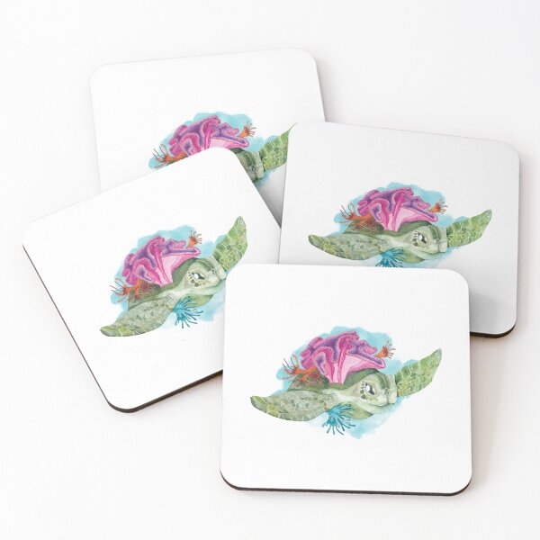 Item preview, Whimsical Coral Sea Turtle designed and sold by Jouita.