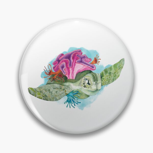 Item preview, Whimsical Coral Sea Turtle designed and sold by Jouita.