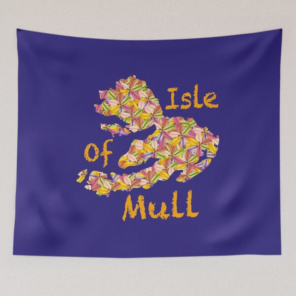Item preview, Flowery Map of the Isle of Mull designed and sold by articlave.