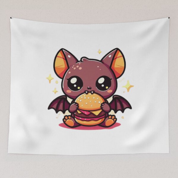 Item preview, bat eating burger designed and sold by Eternalski.