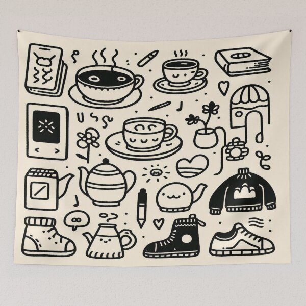 Item preview, Playful Object Outlines– Perfect Gift designed and sold by Imaginarium of Chaos falcon88 .