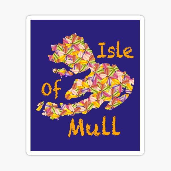 Item preview, Flowery Map of the Isle of Mull designed and sold by articlave.