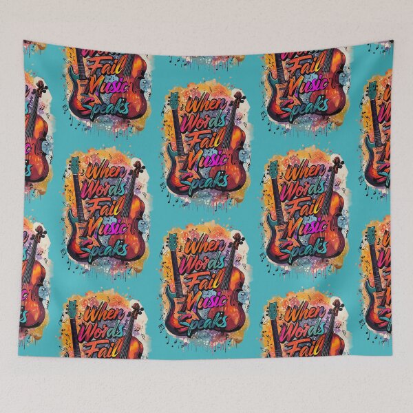 Item preview, when Words Fail Music Speaks designed and sold by Skullstudio.