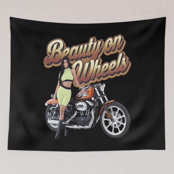 Item preview, Beauty on wheels - Just ride - Chopper garage - Bike garage - Pin-up chopper - Chopper garage - Pin-up biker - American Pin-up designed and sold by JansenGS.