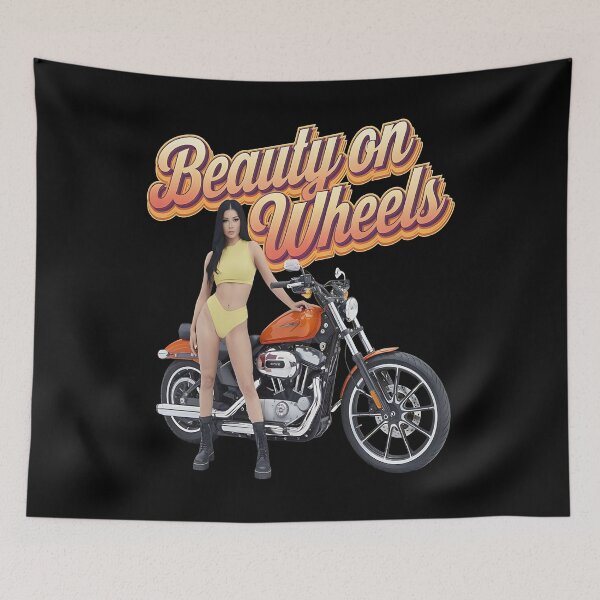 Item preview, Beauty on wheels - Just ride - Chopper garage - Bike garage - Pin-up chopper - Chopper garage - Pin-up biker - American Pin-up designed and sold by JansenGS.