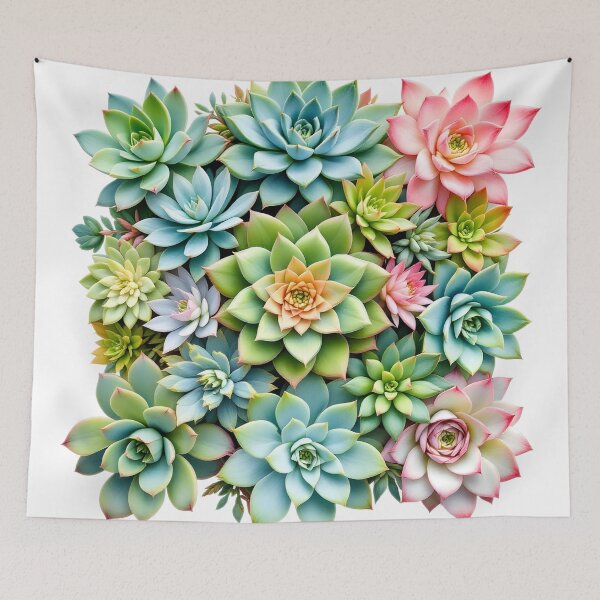 Item preview, Vibrant Succulents Garden: Lush Plant Collection Art designed and sold by StrasznyWilk.