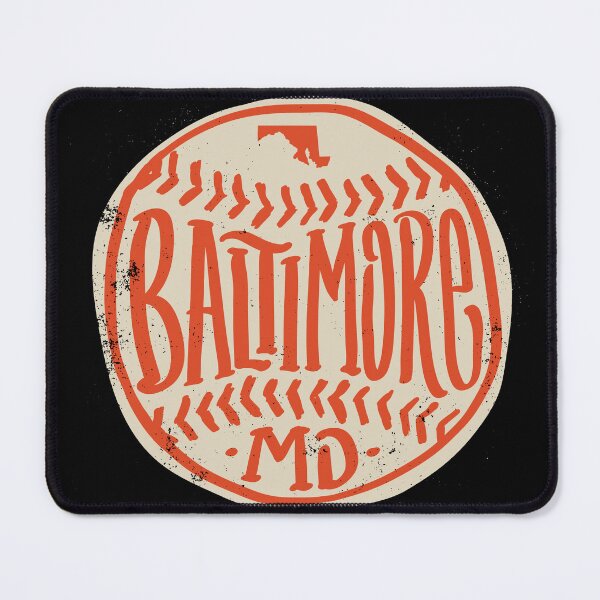 Item preview, Baltimore Maryland Hand-Drawn Baseball Typography Art designed and sold by thegoodwordsco.