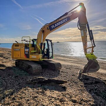 Artwork thumbnail, Digger on at the Beach En Plein Air at Elderescence TV by Blink Friction Imaging