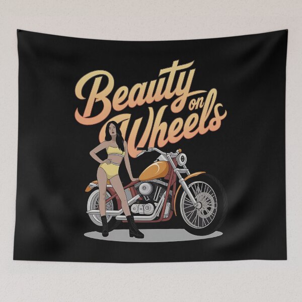Item preview, Beauty on wheels - Just ride - Chopper garage - Bike garage - Pin-up chopper - Chopper garage - Pin-up biker - American Pin-up designed and sold by JansenGS.