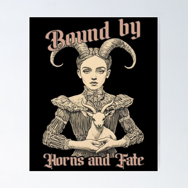 Item preview, Bound by Horns and Fate, Black Phillip Gothic Goat Lover designed and sold by trendyzcom.