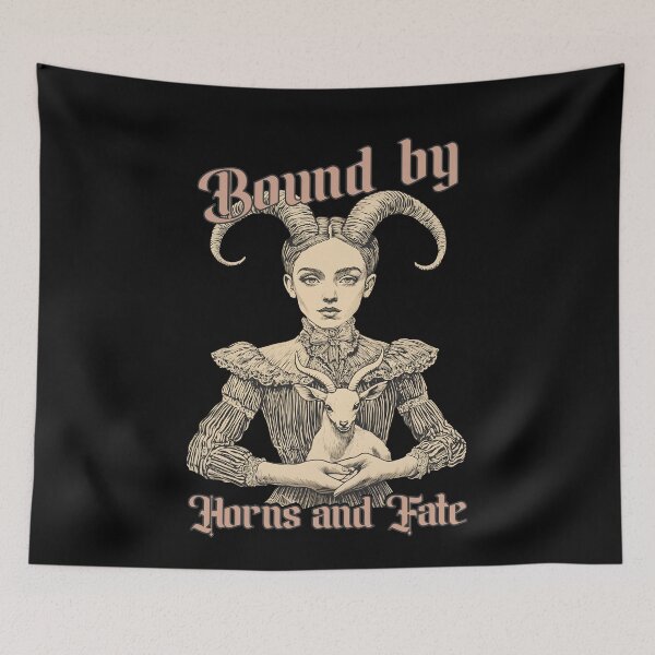 Item preview, Bound by Horns and Fate, Black Phillip Gothic Goat Lover designed and sold by trendyzcom.