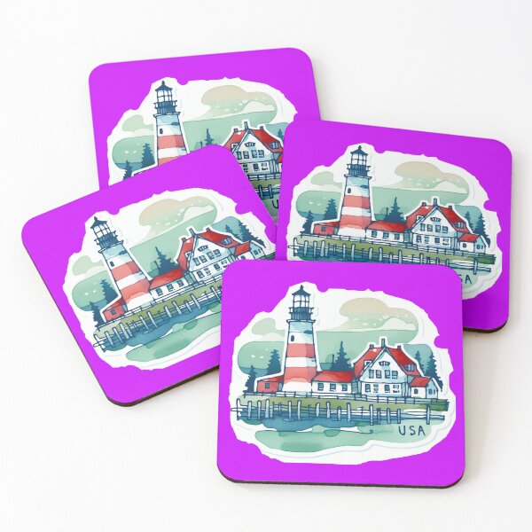 Item preview, Copy of  Kennebunkport USA Minimalist Watercolor Sticker Design,  designed and sold by PaintMeWorld.